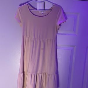planet gold pink plain dress small